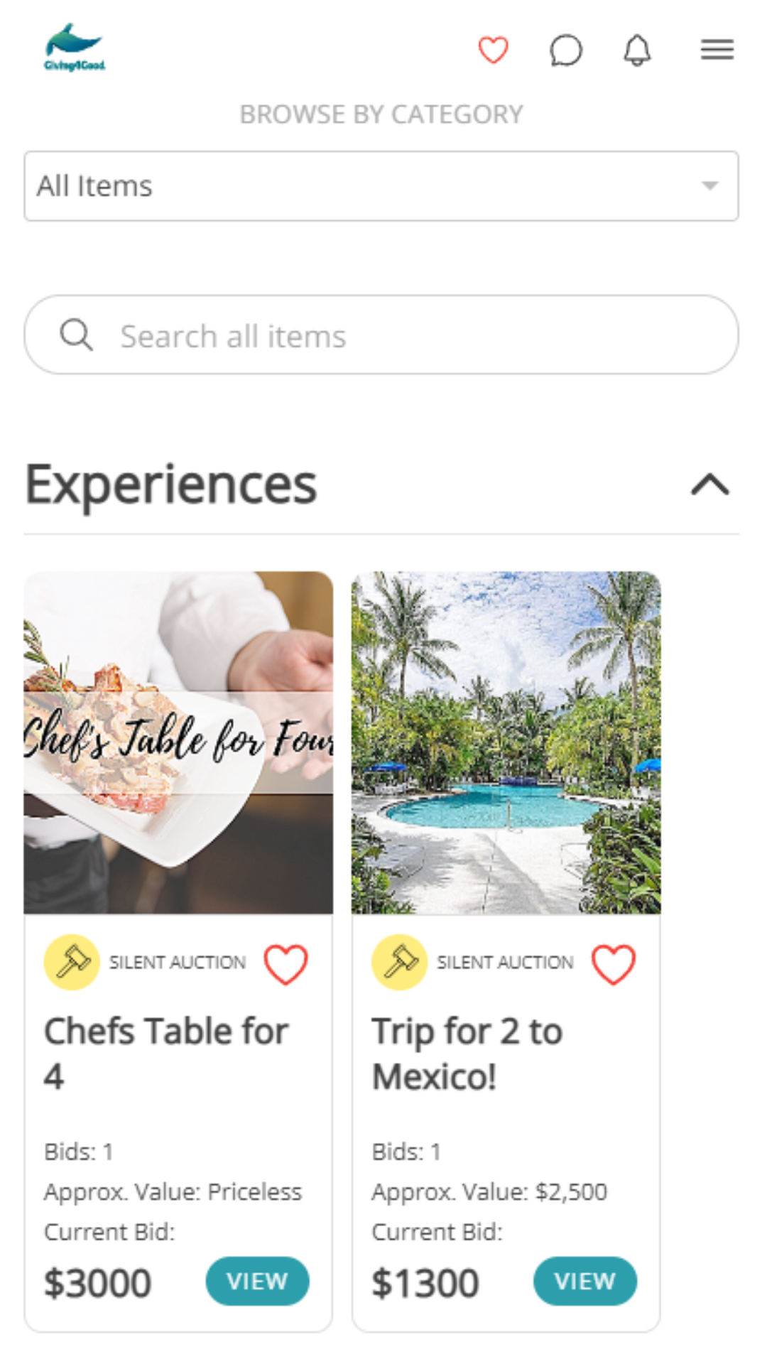 screenshot of Bid Beacon